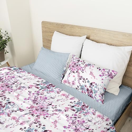 Caleffi - Completo Letto Matrimoniale con Lenzuola Matrimoniali Cotone 100% 240x285, Lenzuolo