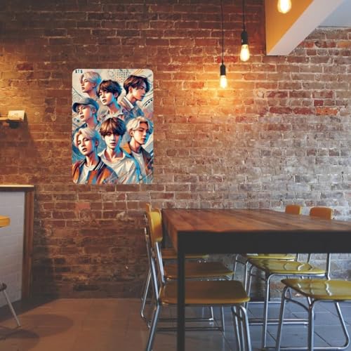Image of Zesta Bathroom Decor Items Washroom Decor Tin Sign | Aesthetic Posters Wall Poster for Bedroom | Magnetic Cafe Decoration Items /Restaurant Decorations Items | Quirky Home Decor Bar Accent (BTS (2))
