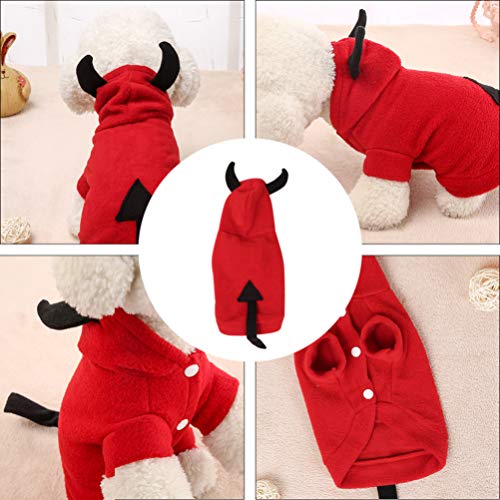Disfraz Demonio 3D Para Perro Talla XL Rojo miniatura 6