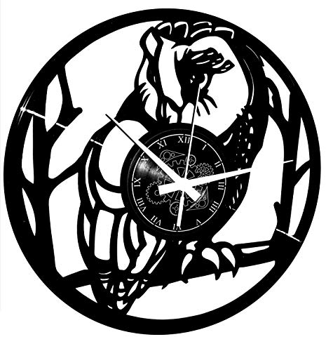 Instant Karma Clocks | Horloge Murale Chouette | Mécanisme à Quartz Silencieux | Idée Cadeau pour Cuisine, Chambre, Salon