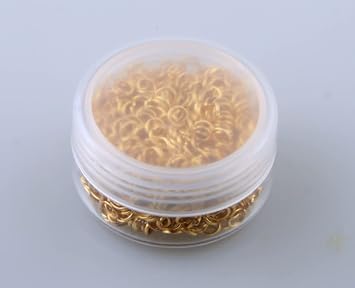 1Box 1000pcs Alloy Jump Rings Connector Mini Rings for DIY Repair Jewelry Making Necklaces Bracelet Earrings (4mm, Gold)