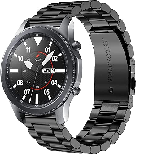 Stepica 22MM Smart Watch Band Metal Watch Strap Belt Compatible with Galaxy Watch 3 45mm/Galaxy 46mm/Gear S3 Frontier,Classic/Amazfit Pace/Huawei GT2 46mm/Honor Magic Watch 2(46mm)