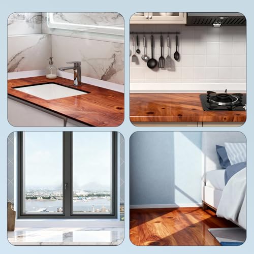 TranRantic Skirting Board Trim, 7cm×8m Self Adhesive Skirting Board, Flexible PVC Baseboard Wall Molding Trim, Peel and Stick Edging Strip for Floor Wall Kitchen Bathroom (White, 50×20mm(W) 8m(L)) - Image 6