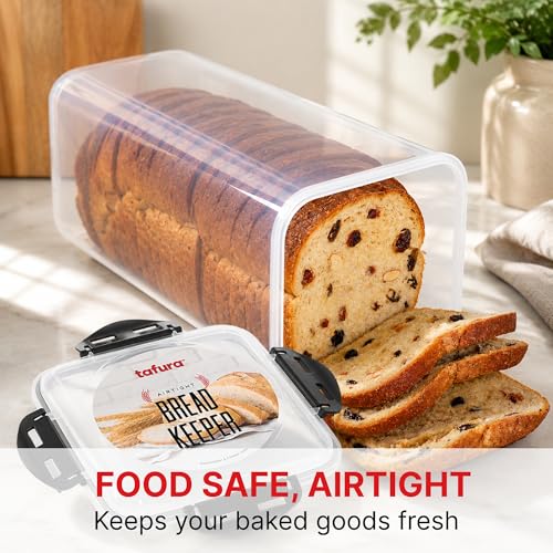 Tafura-Bread-Container-58-L-Airtight-BPA-Free-Bread-Storage-Box-Holds-homemade-loaves-sandwich-bread-artisan-loaves-bagels-rolls-and-other-baked-favorites
