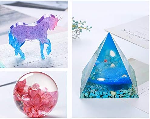 Epoxy Resin Kit - 300ml /10oz Crystal Clear Epoxy Resin for Casting - 1:1 Ratio Crystal Clear Resin Coating with Sticks, Graduated Cups and Gloves for Jewelry Making, Craft Decoration (300ml)