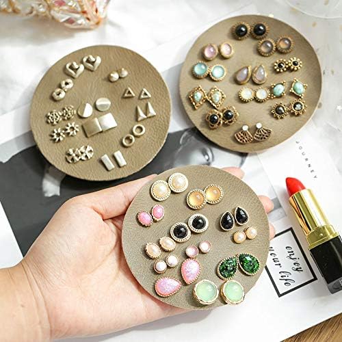ONLYJUMP 12 Pairs Boho Stud Earrings Set for Women Vintage Bohemian Assorted Stud Earring Handmade Gemstone Oval Round Flower Earrings Turquoise Earrings Trendy Jewelry Gift - Image 7