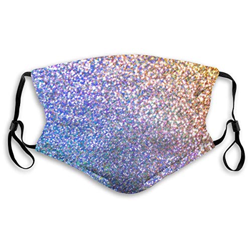 Adult Bling Bling Gold Glitter S Graphic Print Outdoor Face Dust Cover