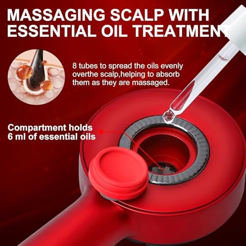 Image of Zelmors Red Light Therapy Hair Reviver Device | 3-1 Effora's Scalp Massager Electrical | Oil Massager Comb | Automatic Hair Oiler | Head Oil Massager Scalp | Electric Handheld Massagers