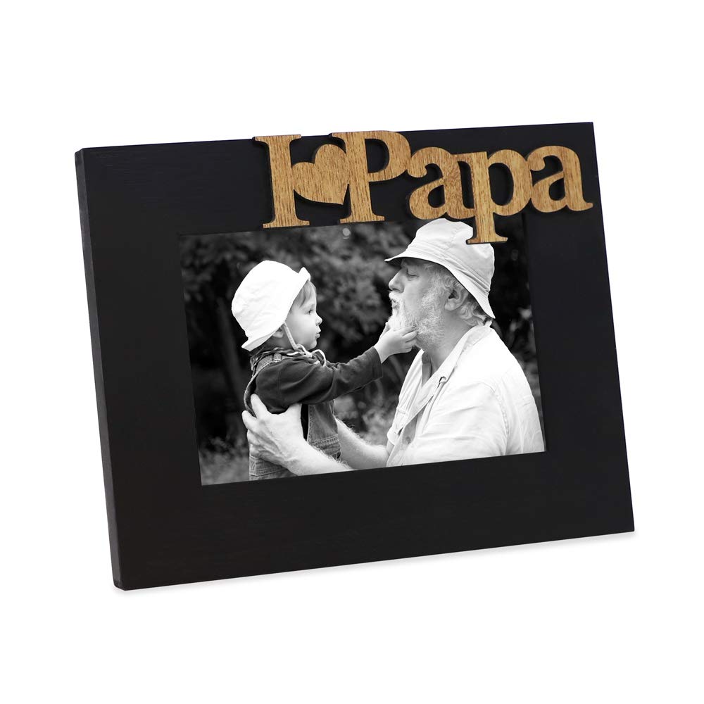 Cadre photo Papa 10x15 cm bois noir Isaac Jacobs cadre mural 4x6