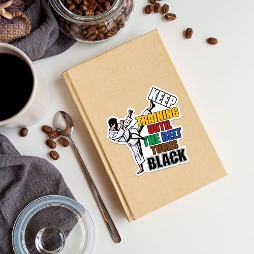 Image of Taekwondo Sticker 8 Pcs (Large Size) Vinyl Stickers Laptop Waterproof Decal for Car Bumper Water Bottle Notebook Luggage Window Birthday Decorations - Size 4 Inches