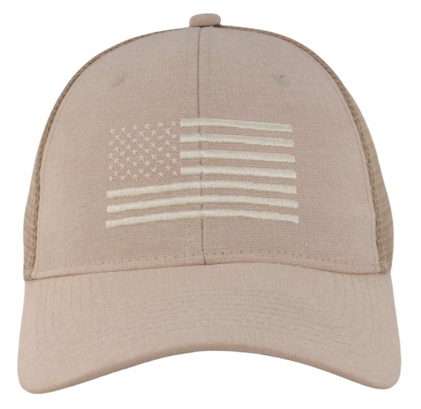 Image of American Flag Trucker Cap, Regular & XL-3XL, Big Head Snapback Patriotic Baseball Hat (Up to Size 8)