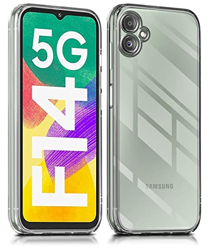 Image of WOW IMAGINE Crystal Clear Transparent Back Case Cover for Galaxy F14 5G | Full Device & Camera Protection Shockproof TPU | Flexible Silicone Back Cover Case - Transparent