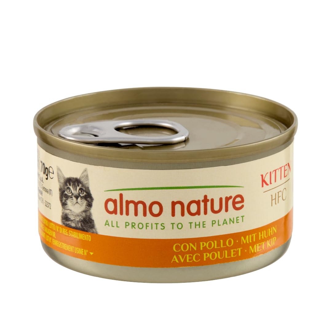 Almo Nature HFC Kitten - Nourriture Humide pour Chaton - Poulet - 70 g x 24 Boîtes