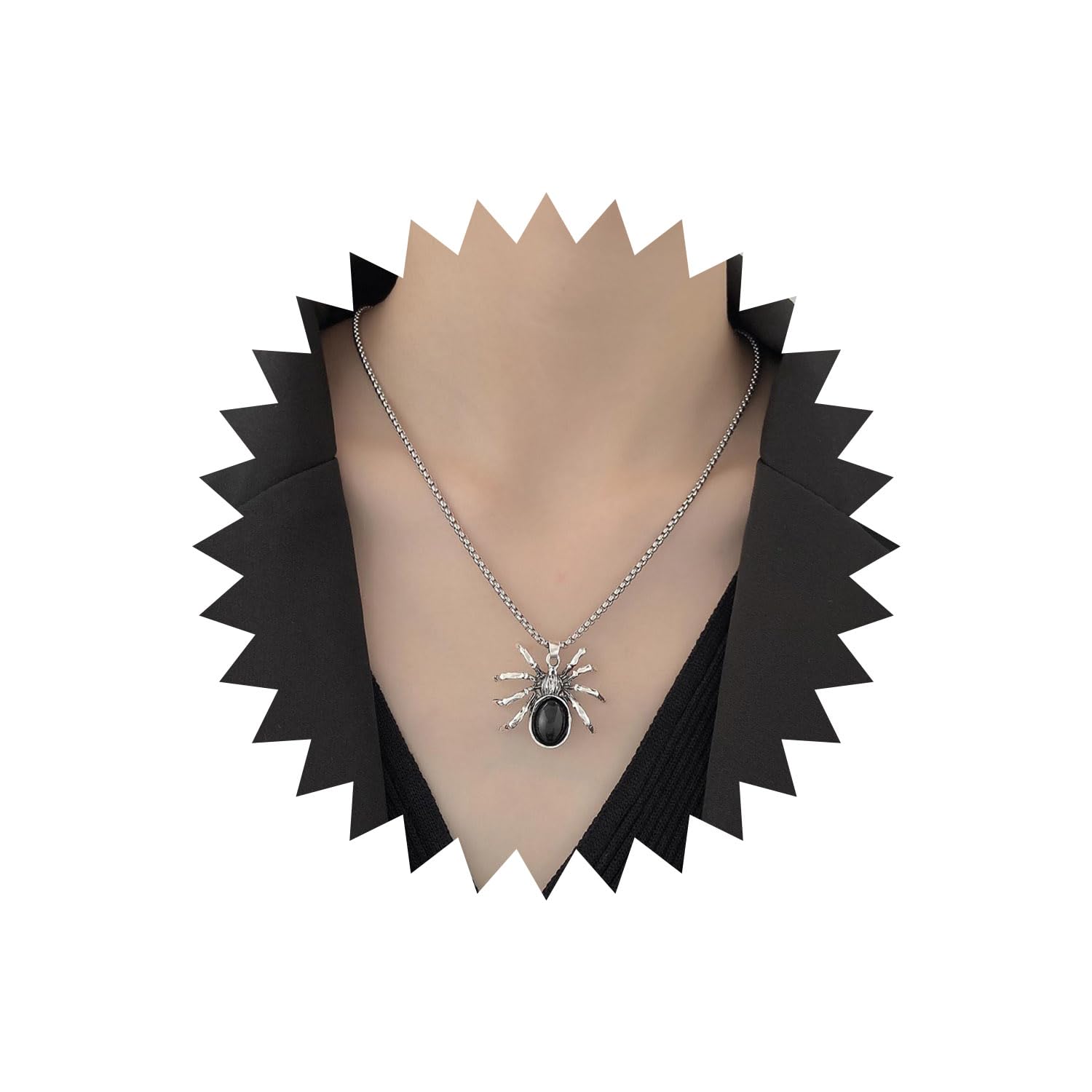 Collier Araignée Gothique Collier Pendentif Araignée Rubis Chaîne