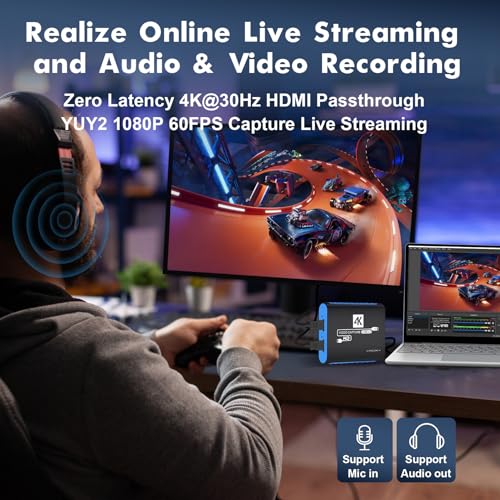 Image of USB 3.0 HDMI Video Capture Card for Nintendo Switch 2 1080P 60FPS Streaming
