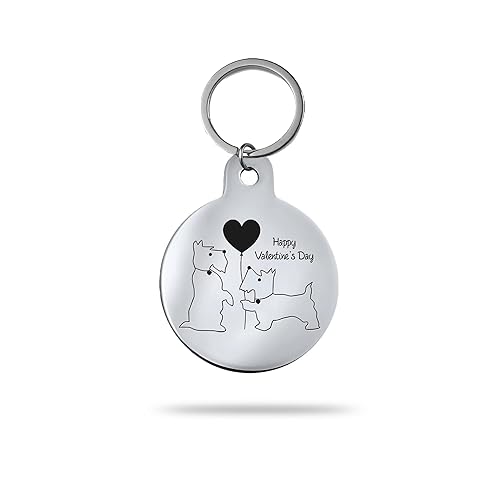 MACOS Engraved Personalised Circle Pet Tag for Dogs and Cats [Chrome]