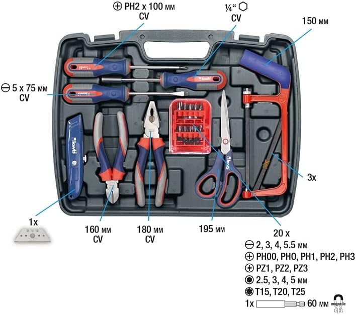 Miniatura 4 de KWB Caja de herramientas 65 Piezas, 370730