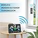 RISEPRO Wireless Weather Station with Outdoor Remote Sensor Indoor/Out Temperature and Humidity Alarm Clock Calendar Weather Forecaster with Color LCD Display