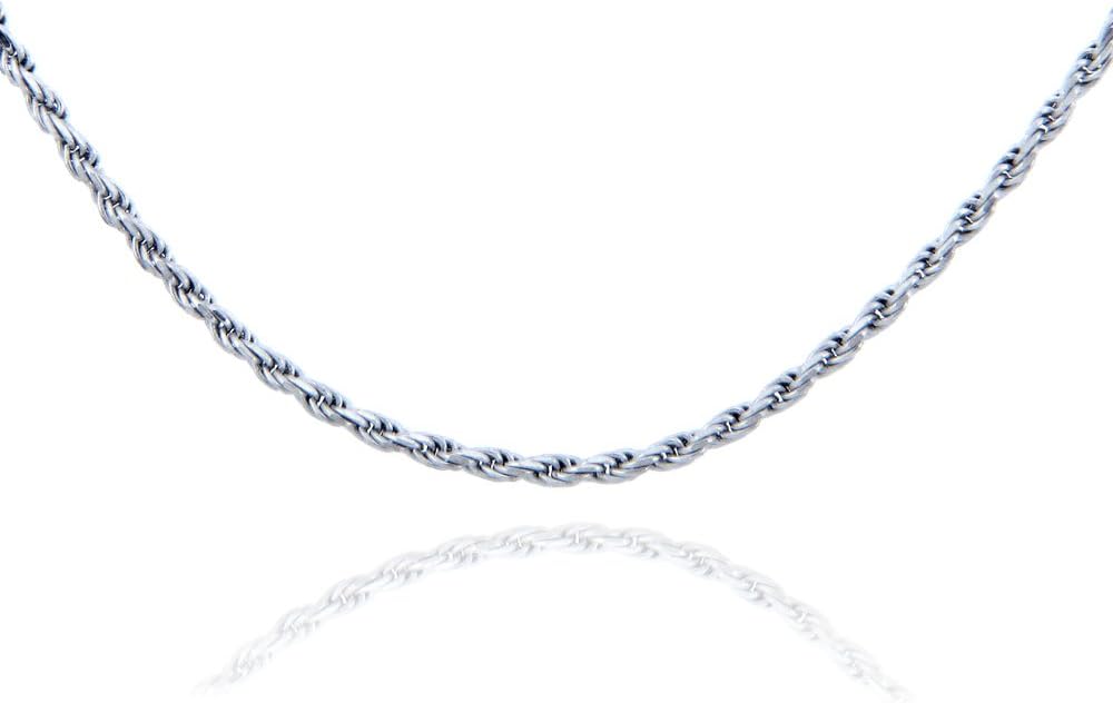 925 Sterling Silver Rope Chain (1.25 mm Gauge)