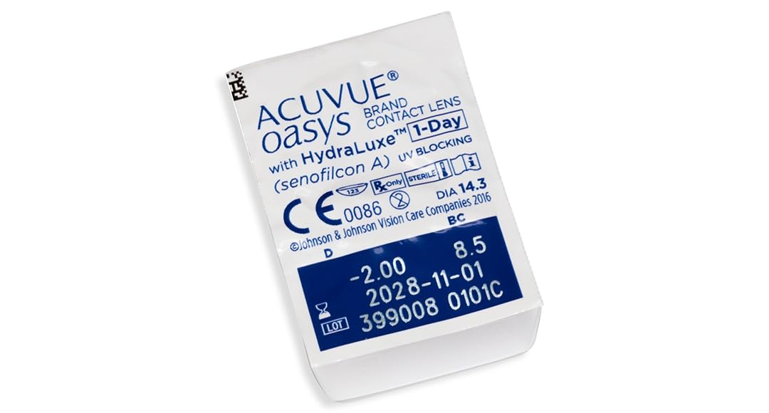 ACUVUE® OASYS 1-DAY con tecnología HydraLuxe™ - Reemplazo Diario - protección UV - 30 lentes