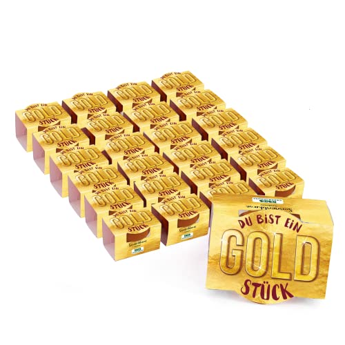 Bull & Bear 25er Mini Pflanzset 'Du bist ein Goldstück' mit Samen für Zwergsonnenblumen im Topf 4,5cm, Mini Sonnenblumen als Anzuchtset mit Pflegeanleitung