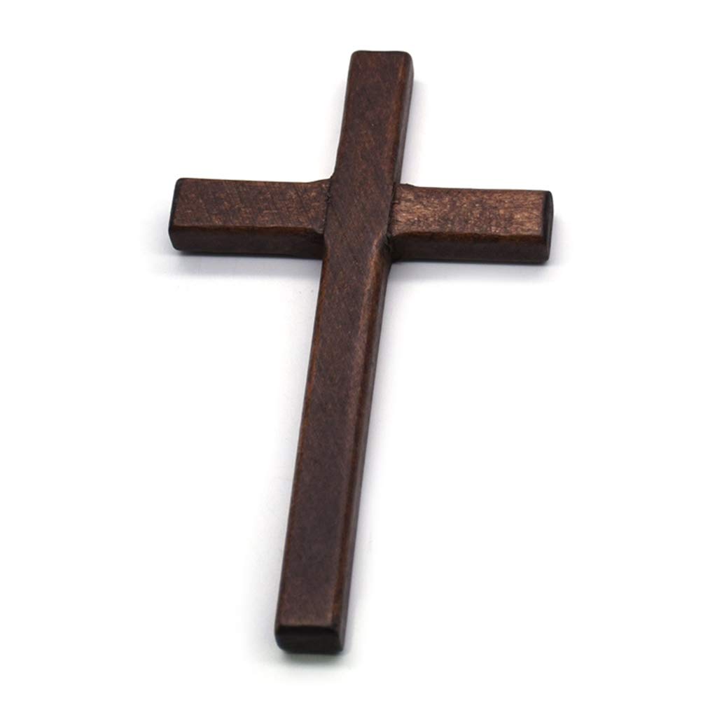 Navna 2pcs Handmade Wooden Crosses Crucifix Christ Ornaments Religious Pendant Crosses Wall Decor Sets