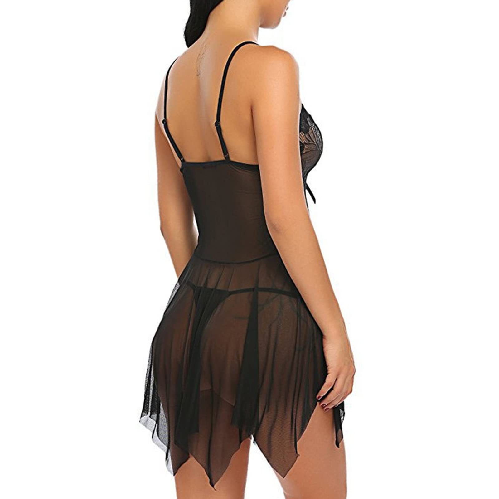 maisdgop Women Lingerie Bodysuit Sexy Mesh See Through Pajama Set Fashion Erotic Bra Panties Outfits Casual Homewear Sets