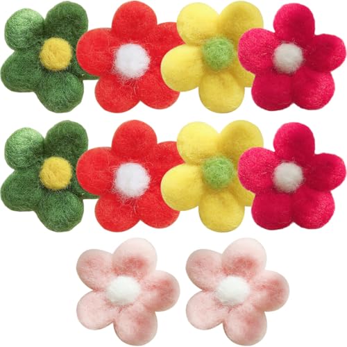 Ipetboom �E�[���t�F���g�̉ԃ`���[��10�Z�b�g DIY�t�F���g�N���t�g�ޗ� �w�b�h�h���X �w�A�s�������p �N�₩�ȐF�ʂ̎���A�N�Z�T���[�p