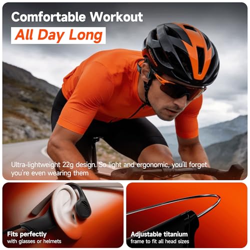 MJOFFIN Bone Conduction Headphones, Bluetooth 6.0 Open-Ear Sport Headset, 22g Ultra-Light with Mic, IP55 Waterproof, 10H Battery & Fast Charging for Running, Cycling, Gym Workouts (Green) - image 3