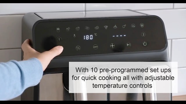 Double Air Fryer Aifa Smart Electric Kitchen Appliance 6.5l Digital Air ...