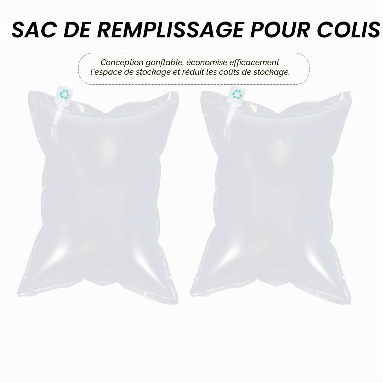 VILLCASE 100 Sacs Gonflables 30X40Cm Coussin À Bulles D'Air Film Emballage Protection Pour Colis Fragiles Expédition Efficace