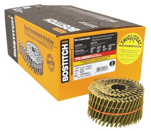 Bostitch 2-1/2 in 099 Ring Shank Galvanized Coil Framing Nail