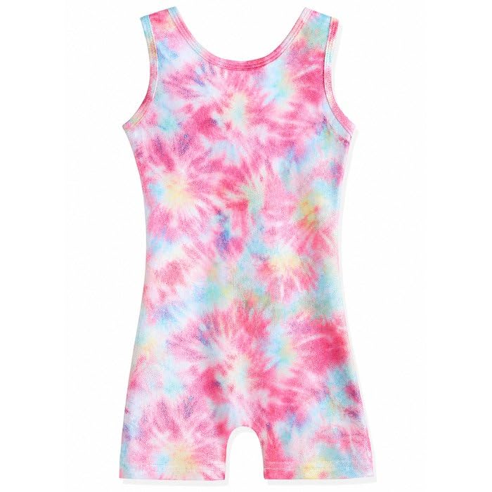 HOZIY Gymnastics Leotards for Girls with Shorts Toddlers Biketards Rainbow Unicorn Dinosaur Mermaid Leopard Flower Galaxy