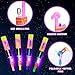 SCIONE 24 Sets LED Flying Set, 24 Slingshot+24 Glow Helicopter-48 Pcs, Flying Toy Outdoor Toys Glow in The Dark Party Supplies Party Favors for Kids 8-12,4-8