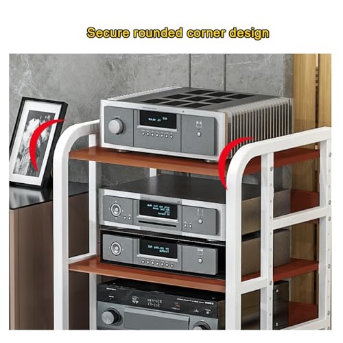 Support de rangement multimédia hifi et vidéo avec étagères modulables pour salon