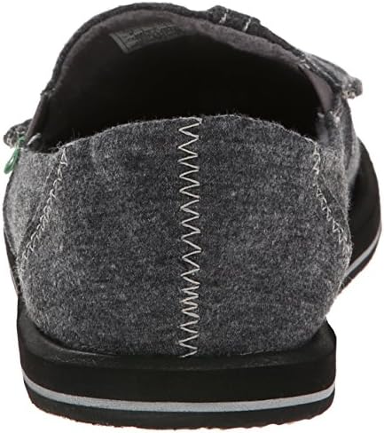 Sanuk Women's Pick Pocket Fleece Flat,Charcoal,5 M US | Image 2