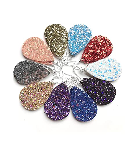 Boucles d'oreilles bohème en larme et cuir imprimé léopard