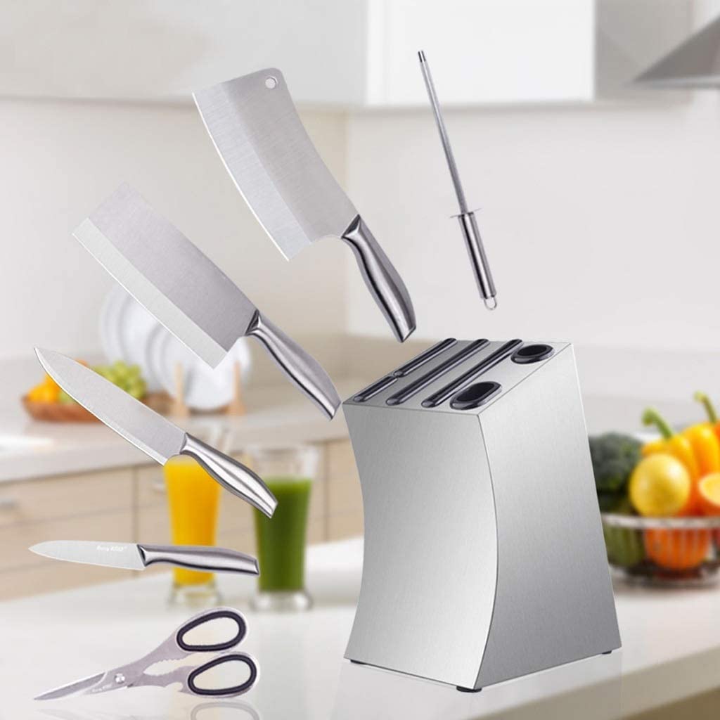 Stojak Kuchenny na Noże Bez Noży, Przechowywanie Blok Noża Stojak Na Noże Kuchenne Ze Stali Nierdzewnej Uchwyt Narzędzia Wielofunkcyjny Knife Block