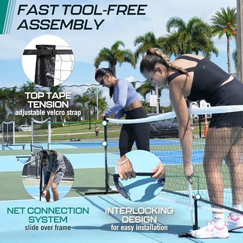 Image of Orca Pickleball Nets Multiple Styles, Full Court and Half Court Sets, Perfect for Indoor and Outdoor Pickleball Games