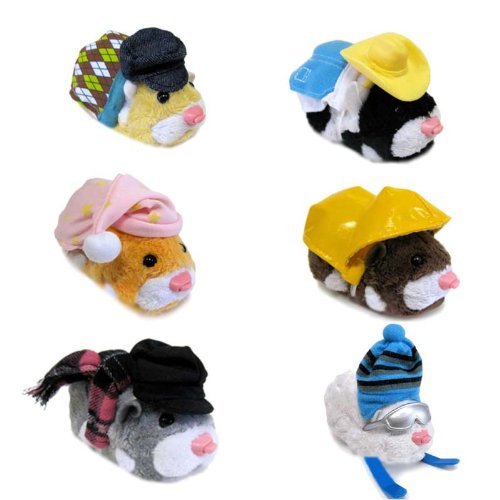 Zhu Zhu Pets Fall Outfit Series 2 Set of 6- Pajamas Ski Argyle Sweater Winter Scarf and Hat Raincoat