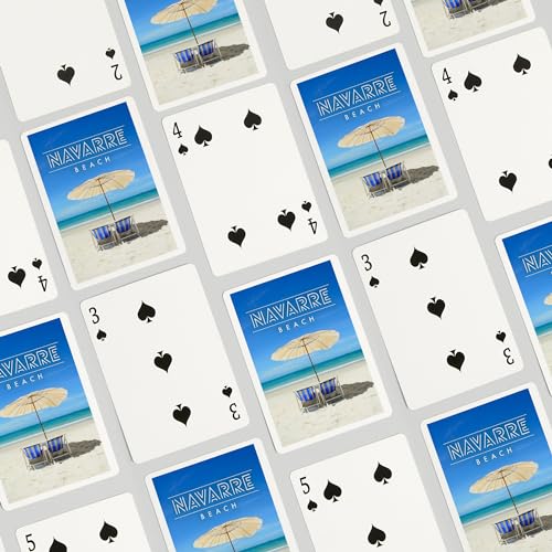 Lantern Press Naipes Poker 52 cartas Navarre Beach miniatura 4