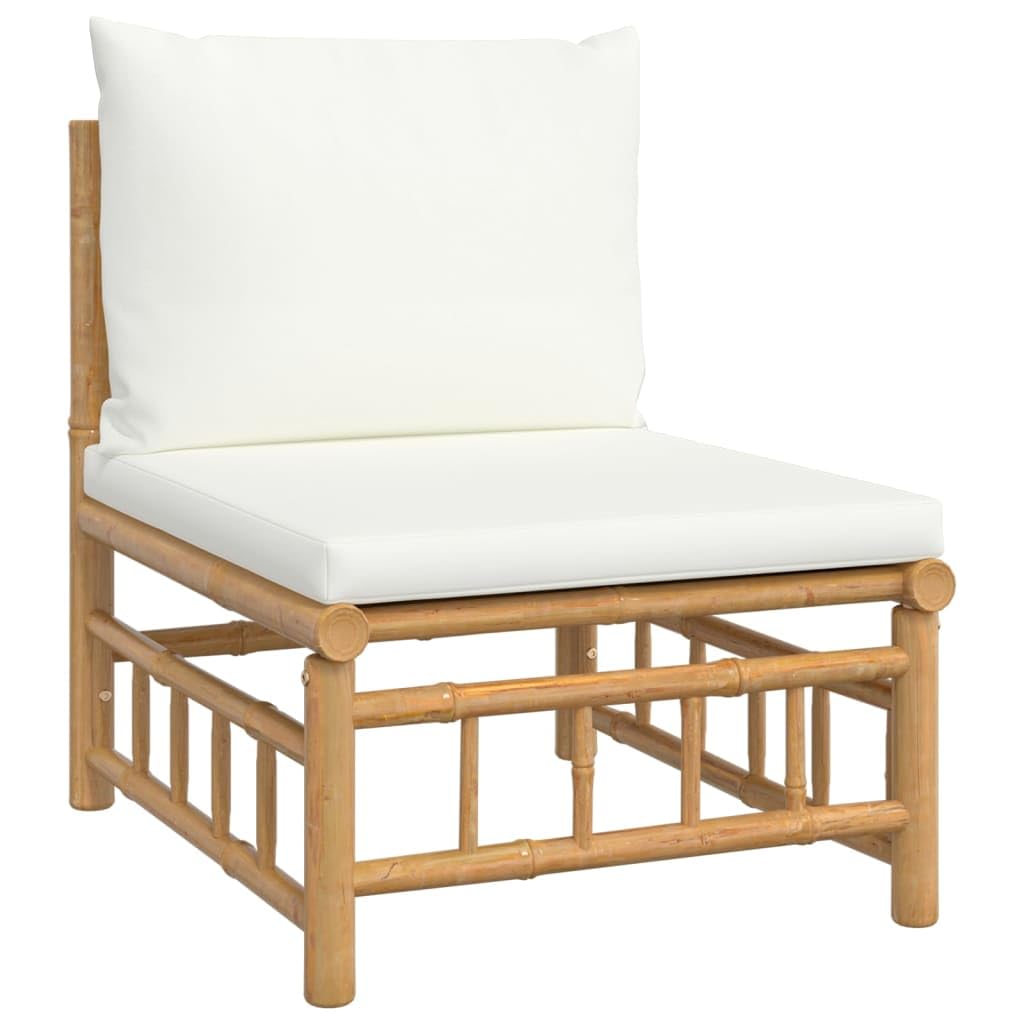 Salon de jardin, salon de jardin, lot de 8 pièces, avec coussins blanc crème, convient pour le jardin, la terrasse, l'extérieur, le balcon, la rive du lac, la cour intérieure