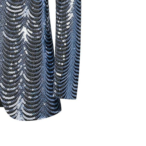 Men's Sequin Shiny Prom Suits Stylish Soft Dinner Tux Dress Blazer Classic Slim Fit Casual Sport Coat2