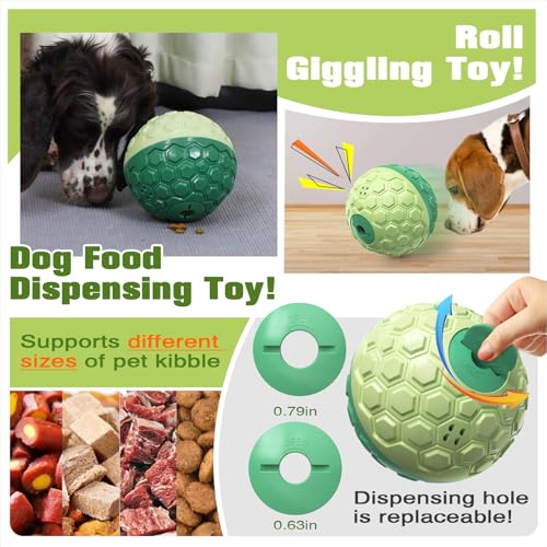 KADTC Dog Treat Dispenser, XL-Size, Wobble Giggle Ball, Roll Herding Egg, Tough Chew Toy for Large Aggressive Chewers, Interactive Indoor & Outdoor Play — view 5