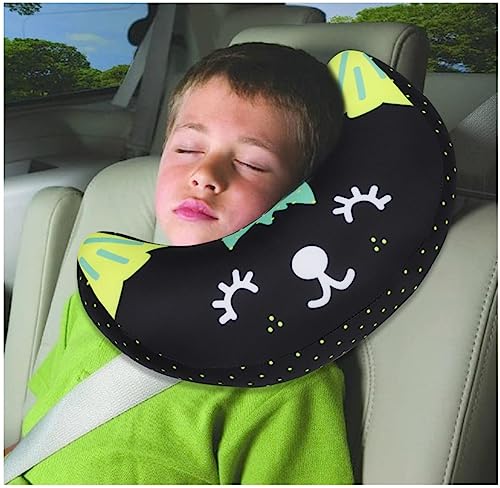 Image of Kids Car Seat Travel Neck Pillow Soft Neck Support Cushion Car Seat Belt Cover Cushion Pillow Car Seatbelt Shoulder Pad Head Neck Support Pillow Seat Strap Pillow for Car Airplane Pushchair Travel