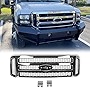 HECASA Front Grille Compatible with 1999-2004 Ford Super Duty F-250 F-350 Excursion (New Front Chrome Grille) 2006 Style