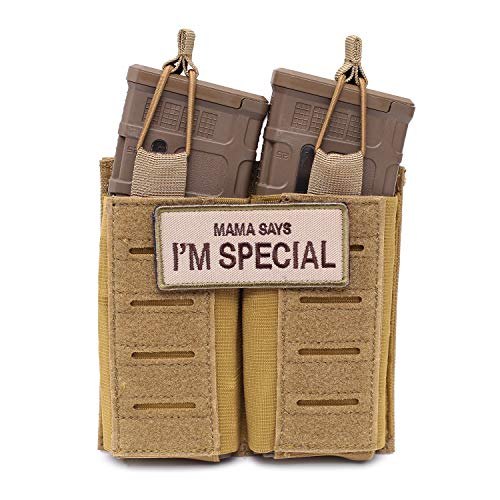 Double Mag Pouch Molle Open-Top Double Magazine Pouch For M4/M16/Ar/Ak Rifle Magazines (Tan) #TOP2