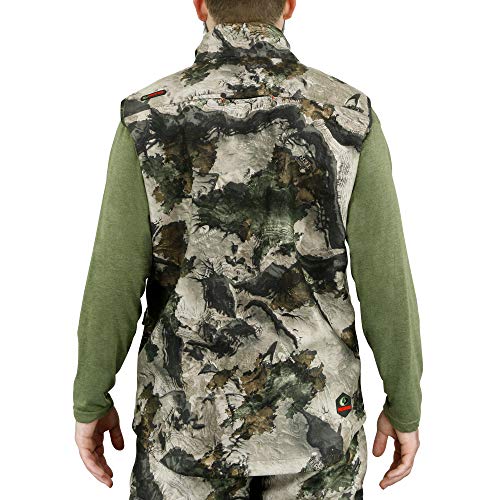 Image of Mossy Oak Sherpa 2.0 Fleece Lined Camo Hunting Vest for Men, Camouflage Clothing