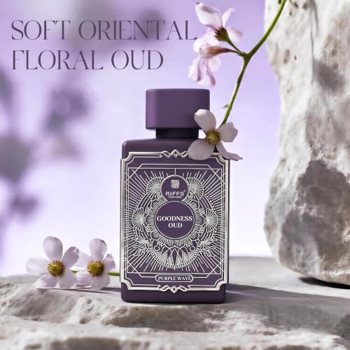 Image of A CENTER RIS Gs Oud Purple Fragrance For Men Eau de Parfum 3.4 Fl Oz | Woody Aromatic Floral Oud | Saffron Candied Rose Cologne | Daily Use Spray Gift