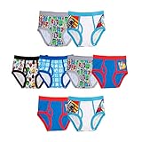 Marvel Boys' Avengers 100% Cotton Briefs with Assorted Hero Prints Including Iron Man, Hulk, Thor & More in Size 4, 6 & 8, 8-Pack